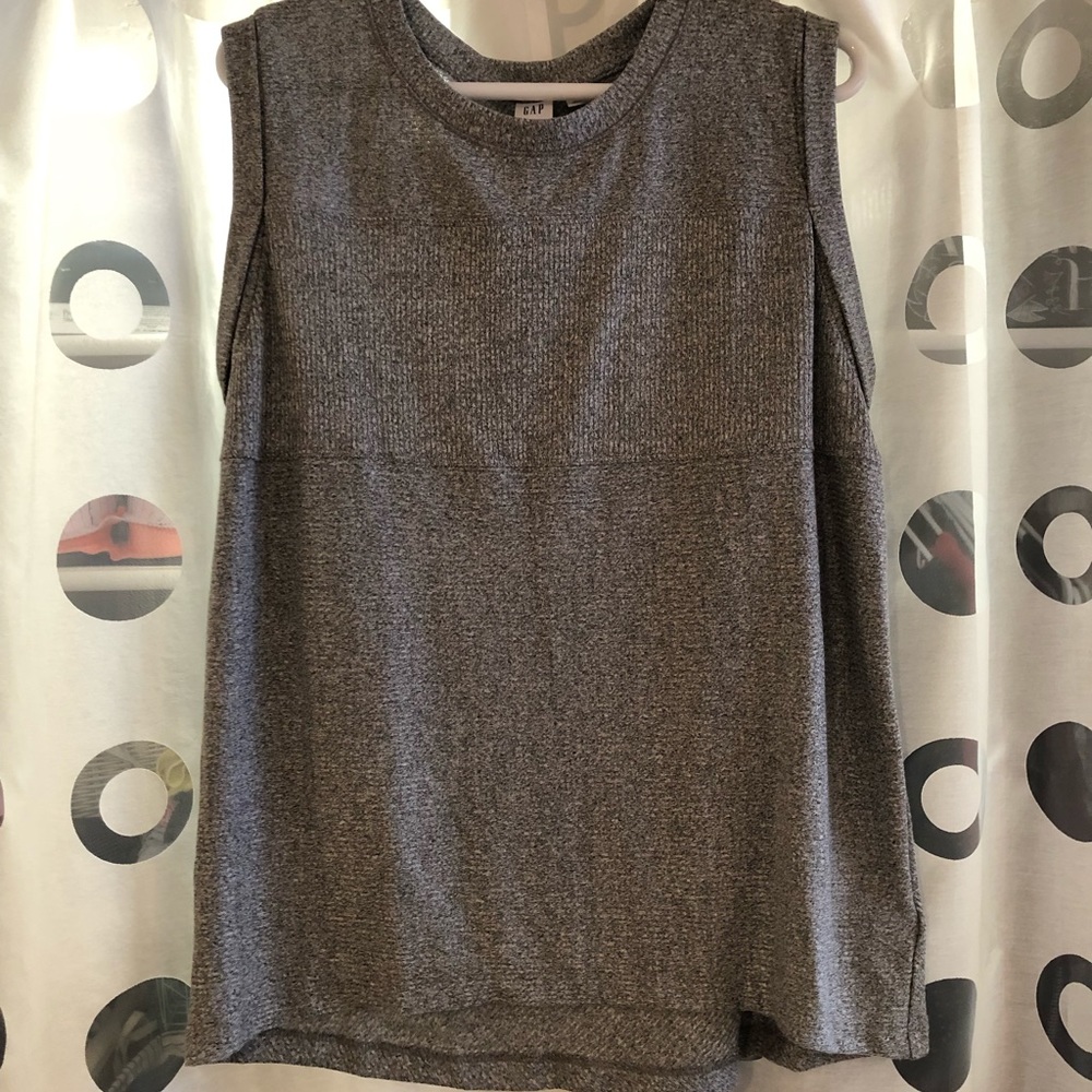 GAP ribbed tank with rolled sleeves